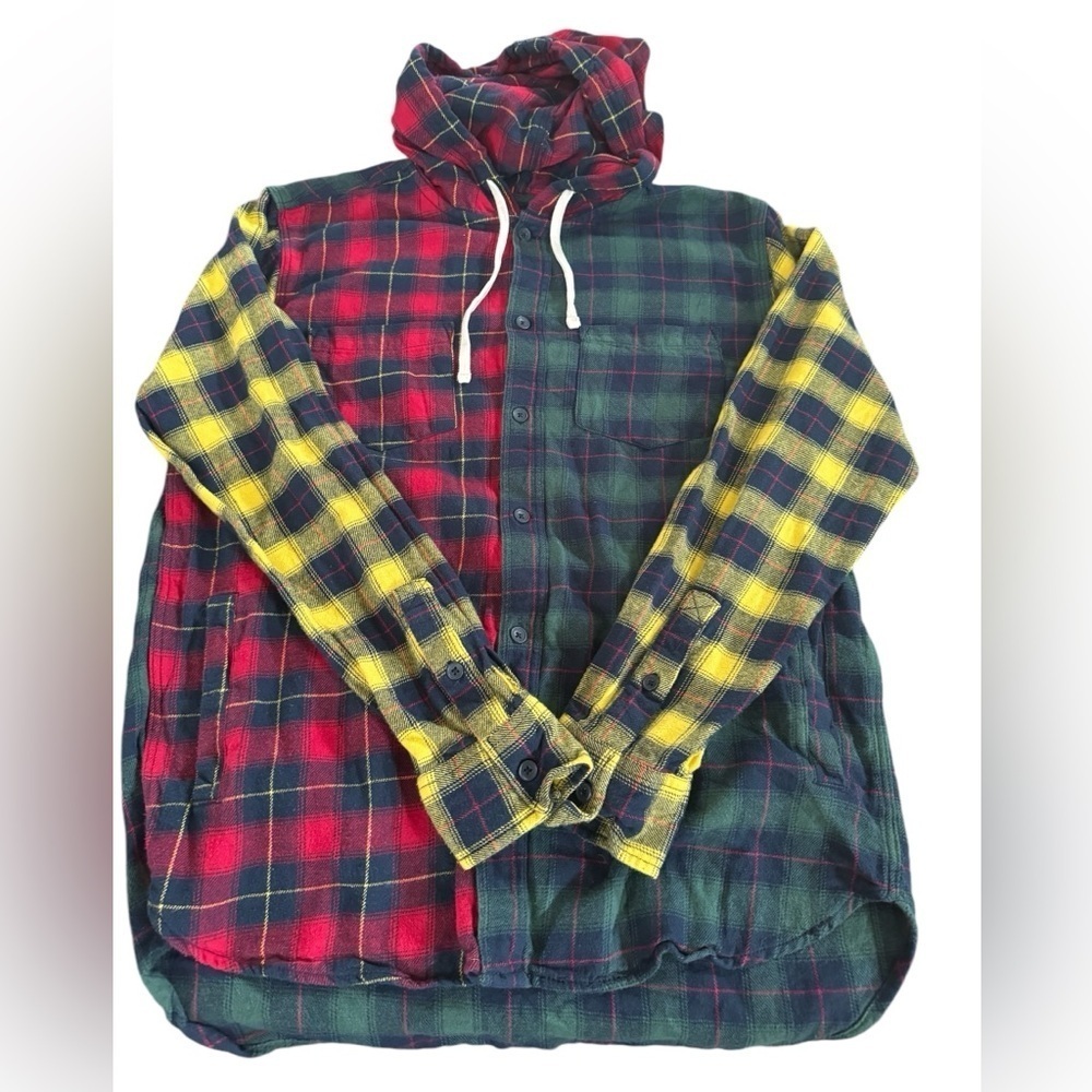 PacSun Men’s Medium Flannel multicolored hoodie - Picture 2 of 7